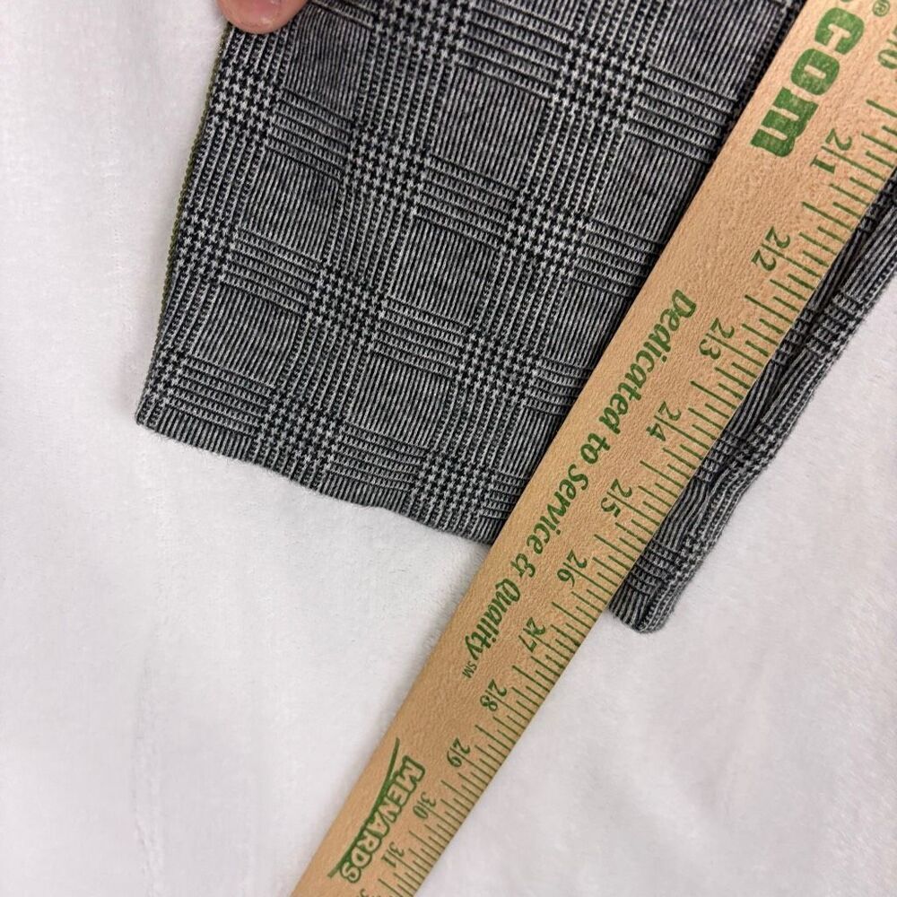 Maeve by Anthropologie Black Plaid with Sparkle Striped Side Pants Size Large - Picture 6 of 12
